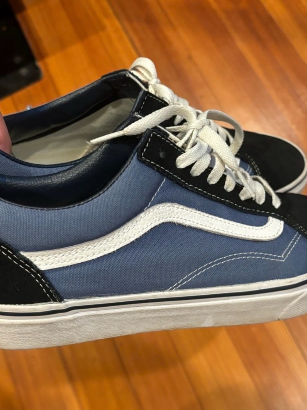 Classic Low-Top Canvas Sneakers - Blue/Black